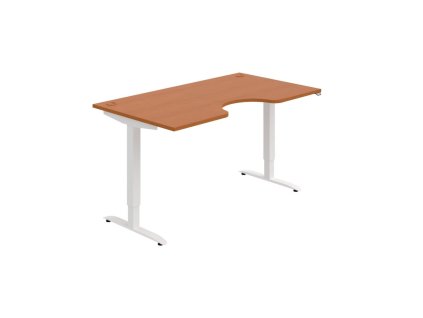 Pracovný stôl Motion Ergo, ZO, 2S, 160x70,5-120,5x90 cm, čerešňa/biela