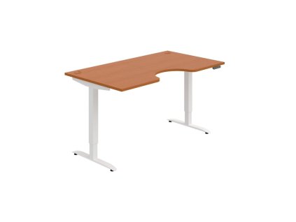Pracovný stôl Motion Ergo, PO, 2S, 160x70,5-120,5x90 cm, čerešňa/biela