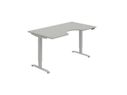 Pracovný stôl Motion Ergo, PO, 2S, 160x70,5-120,5x90 cm, sivá/sivá