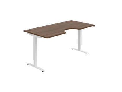Pracovný stôl Motion Ergo, ZO, 2S, 180x70,5-120,5x90 cm, orech/biela