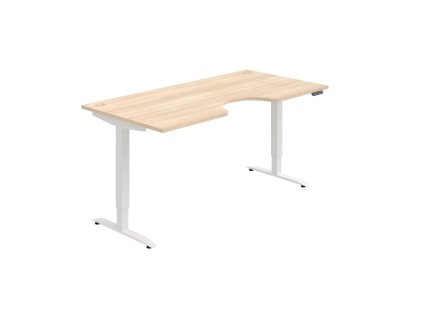 Pracovný stôl Motion Ergo, PO, 2S, 180x70,5-120,5x90 cm, agát/biela