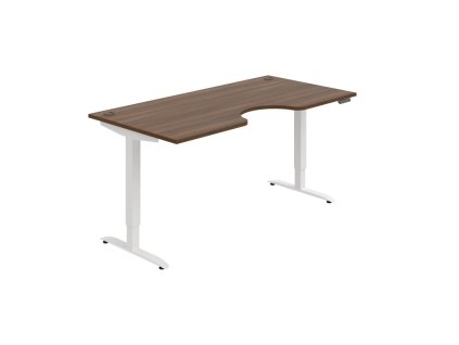 Pracovný stôl Motion Ergo, PO, 2S, 180x70,5-120,5x90 cm, orech/biela