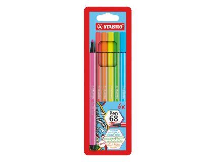 Sada STABILO Pen 68 neon 6 ks Púzdro