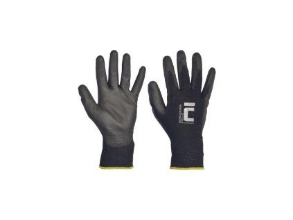 Rukavice pletené, bezšvové, polyester. Bunting Black Evolution, veľ. 6/XS