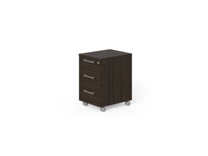 Kontajner mobilný 3 zásuvky Lenza Wels, 40,8x63,3x50,4cm, wenge