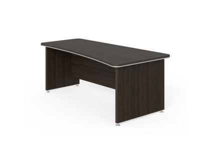 Pracovný stôl Lenza Wels, zúžený vľavo, 200x76,2x100/78cm, wenge
