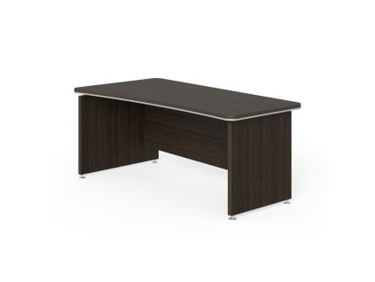 Pracovný stôl Lenza Wels, zúžený vpravo, 180x76,2x94,8/78cm, wenge