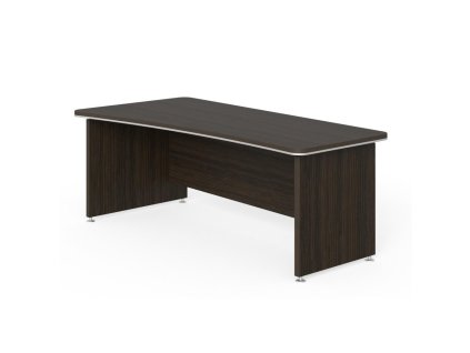 Pracovný stôl Lenza Wels, zúžený vpravo, 200x76,2x100/78cm, wenge