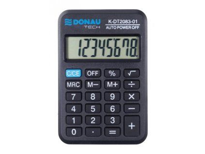 Kalkulačka DONAU TECH K-DT2083-01 vrecková čierna