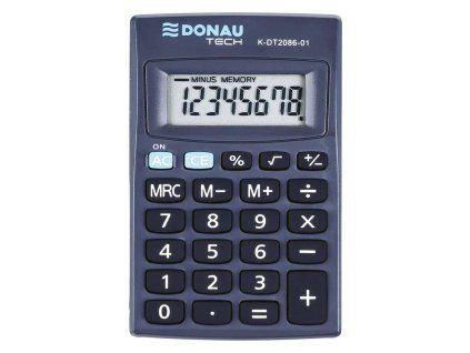 Kalkulačka Donau Tech K-DT2086 vrecková čierna
