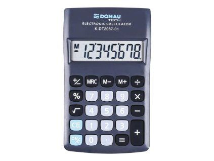 Kalkulačka DONAU TECH K-DT2087-01 vrecková čierna