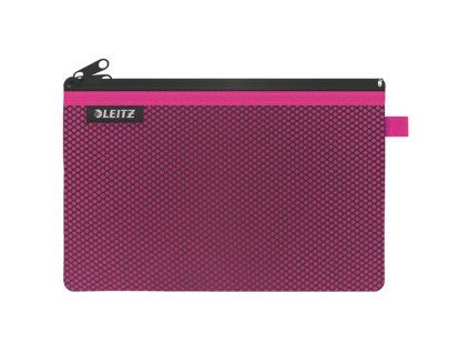 Textilný obal so zipsom dvojitý Leitz WOW veľký ružový