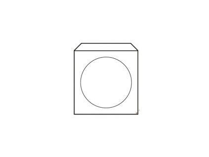 Obálky na CD 125x125 s okienkom 50 ks