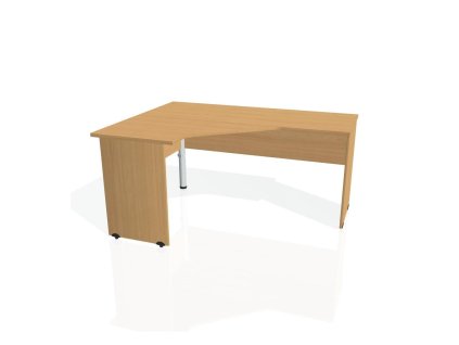 Pracovný stôl Gate, ergo, pravý, 160x75,5x120 cm, buk/buk