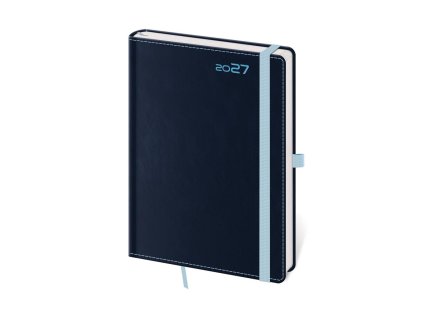 Diár DOUBLE BLUE denný A5 14,3x20,5cm 2027