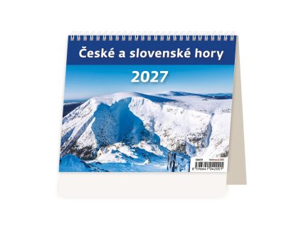 Stolový kalendár riadkový 17,1x13,9 cm - MiniMax České a slovenské hory 2027