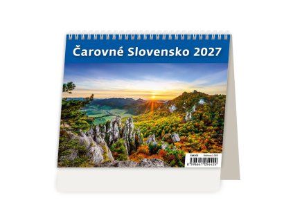 Stolový kalendár riadkový 17,1x13,9 cm - MiniMax Čarovné Slovensko 2027