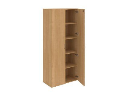Policová skriňa Drive, zámok, 80x185x42 cm, dub/dub