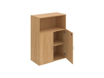 Policová skriňa Drive, zámok, 80x111x42 cm, dub/dub