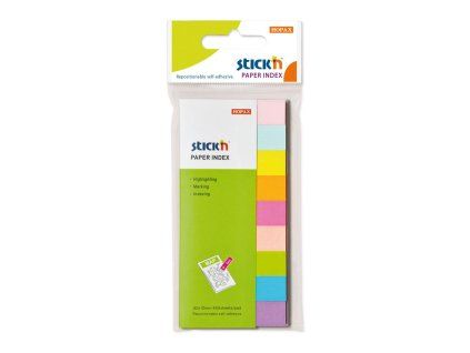 Samolepiace záložky Stick’n Hopax, 12 x 50 mm, 9 x 50 lístkov, mix neónových farieb