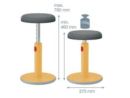 Ergonomická balančná stolička Leitz Cosy Ergo teplá žltá