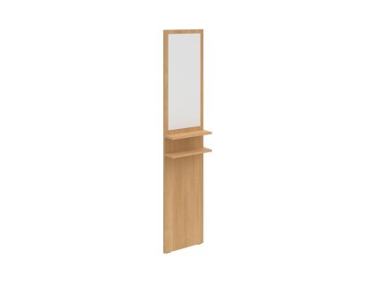 Odkladacia stena Hobis so zrkadlom, 185 cm, dub
