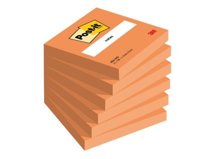 Samolepiaci bloček Post-it 76x76 oranžový 6 x 100 lístkov