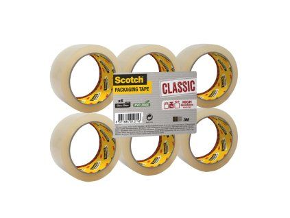 Baliaca lepiaca páska Scotch , neobsahuje PVC, priehľadná, 48 mm x 50 m, 6 roliek