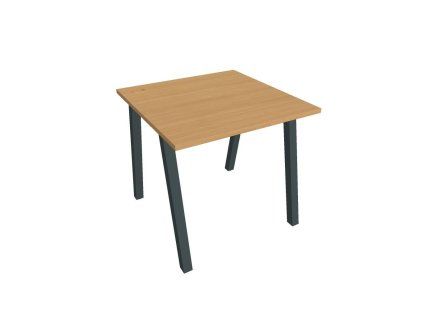 Pracovný stôl UNI A, 80x75,5x80 cm, buk/čierna