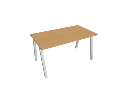 Rokovací stôl UNI A, 140x75,5x80 cm, buk/sivá