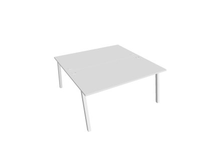 Pracovný stôl UNI A, 160x75,5x160 cm, biela/biela