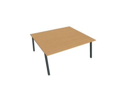 Pracovný stôl UNI A, 180x75,5x160 cm, buk/čierna
