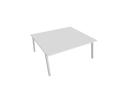 Pracovný stôl UNI A, 180x75,5x160 cm, biela/sivá