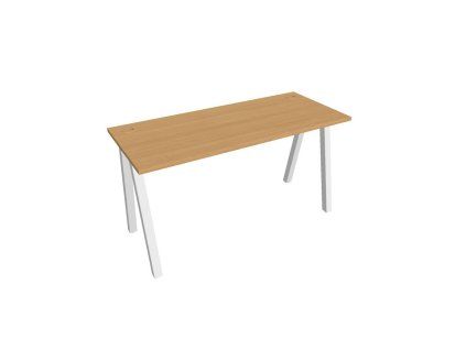 Pracovný stôl UNI A, 140x75,5x60 cm, buk/biela