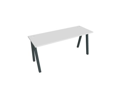 Pracovný stôl UNI A, 160x75,5x60 cm, biela/čierna