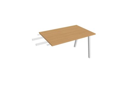 Pracovný stôl UNI A, kolmo reťaziaci, 120x75,5x80 cm, buk/biela