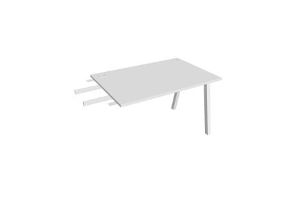 Pracovný stôl UNI A, kolmo reťaziaci, 120x75,5x80 cm, biela/biela