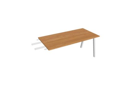 Pracovný stôl UNI A, kolmo reťaziaci, 160x75,5x80 cm, jelša/biela