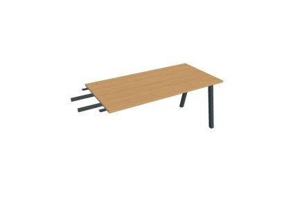 Pracovný stôl UNI A, kolmo reťaziaci, 160x75,5x80 cm, buk/čierna