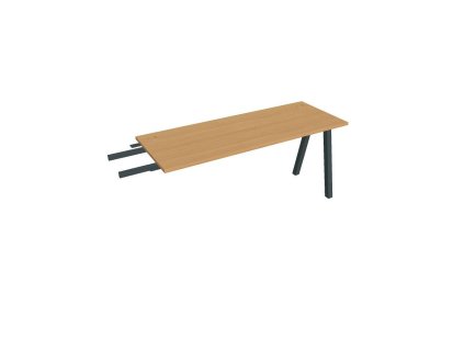 Pracovný stôl UNI A, kolmo reťaziaci, 160x75,5x60 cm, buk/čierna