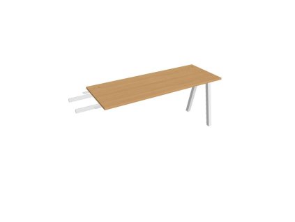 Pracovný stôl UNI A, kolmo reťaziaci, 160x75,5x60 cm, buk/biela