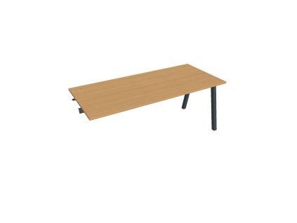 Pracovný stôl UNI A, k pozdĺ. reťazeniu, 180x75,5x80 cm, buk/čierna