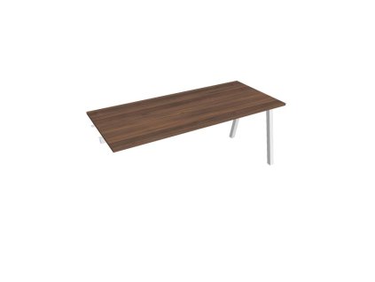 Pracovný stôl UNI A, k pozdĺ. reťazeniu, 180x75,5x80 cm, orech/biela
