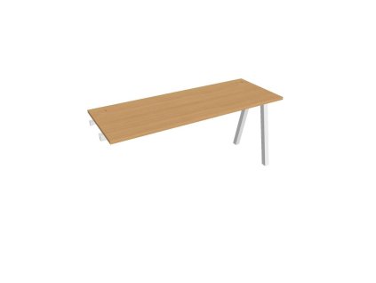 Pracovný stôl UNI A, k pozdĺ. reťazeniu, 160x75,5x60 cm, buk/biela