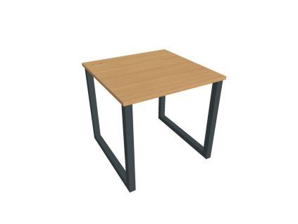 Pracovný stôl UNI O, 80x75,5x80 cm, buk/čierna