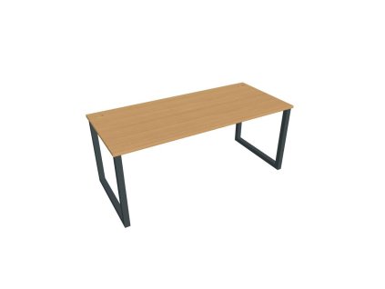 Pracovný stôl UNI O, 180x75,5x80 cm, buk/čierna