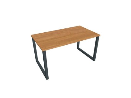 Rokovací stôl UNI O, 140x75,5x80 cm, jelša/čierna