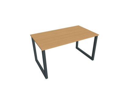 Rokovací stôl UNI O, 140x75,5x80 cm, buk/čierna