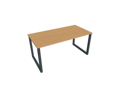 Rokovací stôl UNI O, 160x75,5x80 cm, buk/čierna