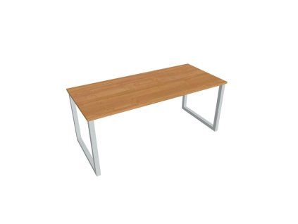 Rokovací stôl UNI O, 180x75,5x80 cm, jelša/sivá